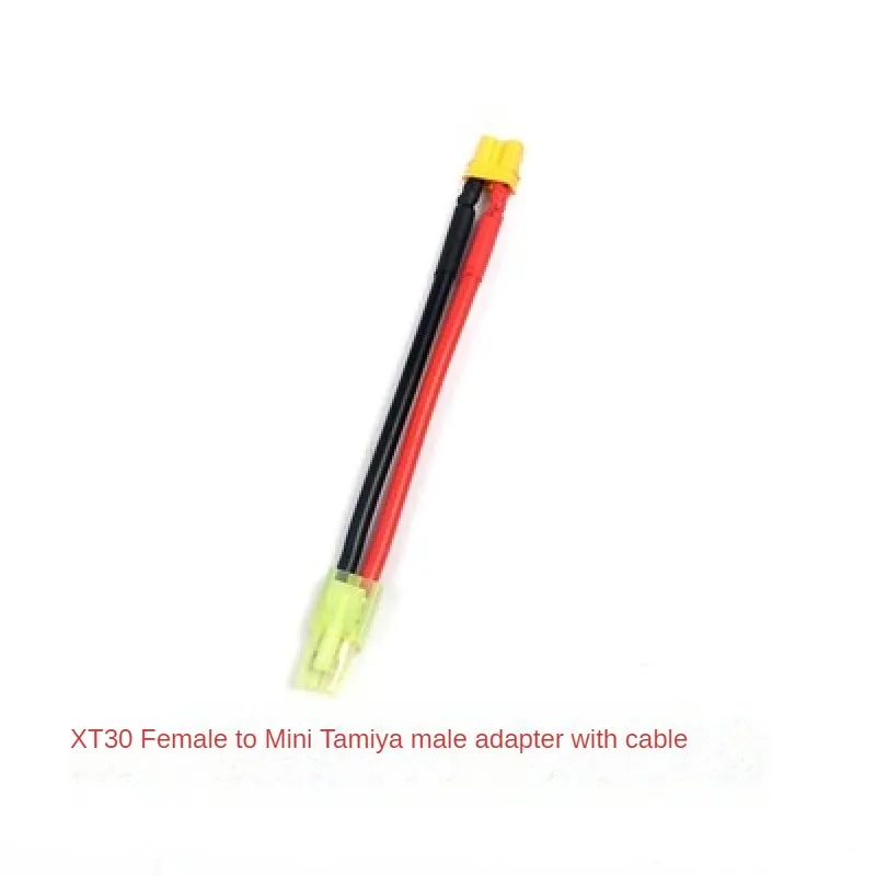 Xt30 xt60 para mini tamiya fêmea macho conector adaptador com fio 10cm/14awg para bateria rc para airsoft cabo esc