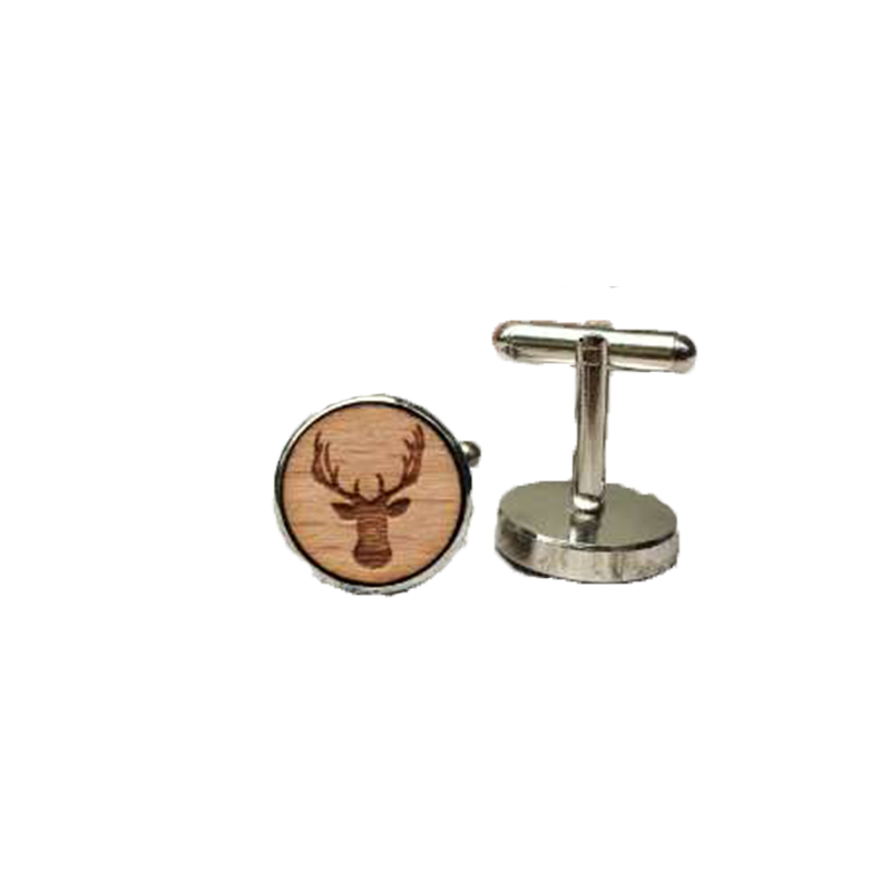 Deer Wooden Cuff Links Animal Wedding Gift Groomsmen Gift Deer Head Wood Cuff Links Deer Horn Jewelry X 312f3196739