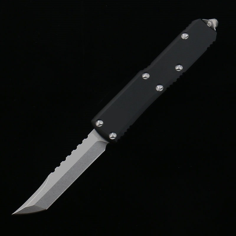 DQF Version US Italian Style High Quality MT X85 Knife Combat Tactical Knives T6-6061 Aviation Aluminum Alloy Handle D2 Steel Blade Outdoor Survival EDC Tool