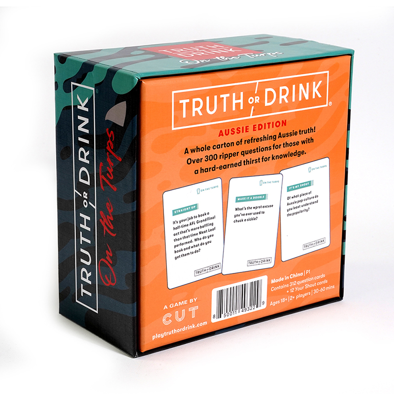 Wholesales Truth أو Drink Game on the Treps Aussie Edition Fun Party Party Game Game Board Card Poard للبالغين