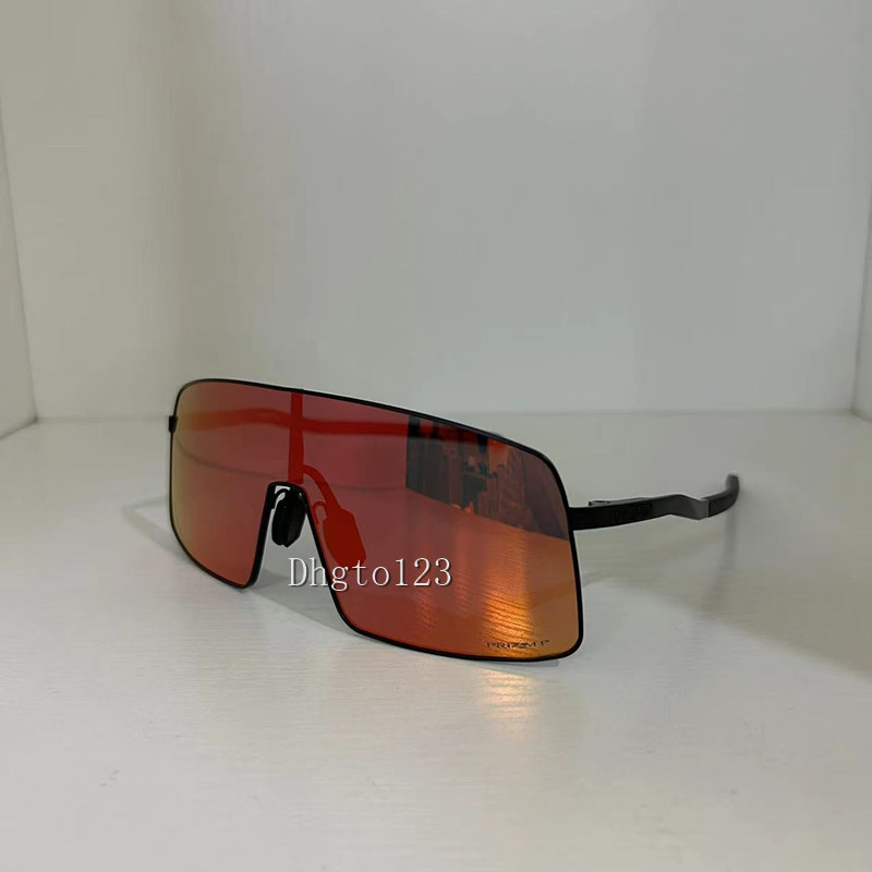 Fahrradsonnenbrille UV400-Linse Fahrradbrille Sport Outdoor Reitbrille Fahrradbrille Polarisierte Linse mit Etui für Männer Frauen OO6013 Metallrahmen TI