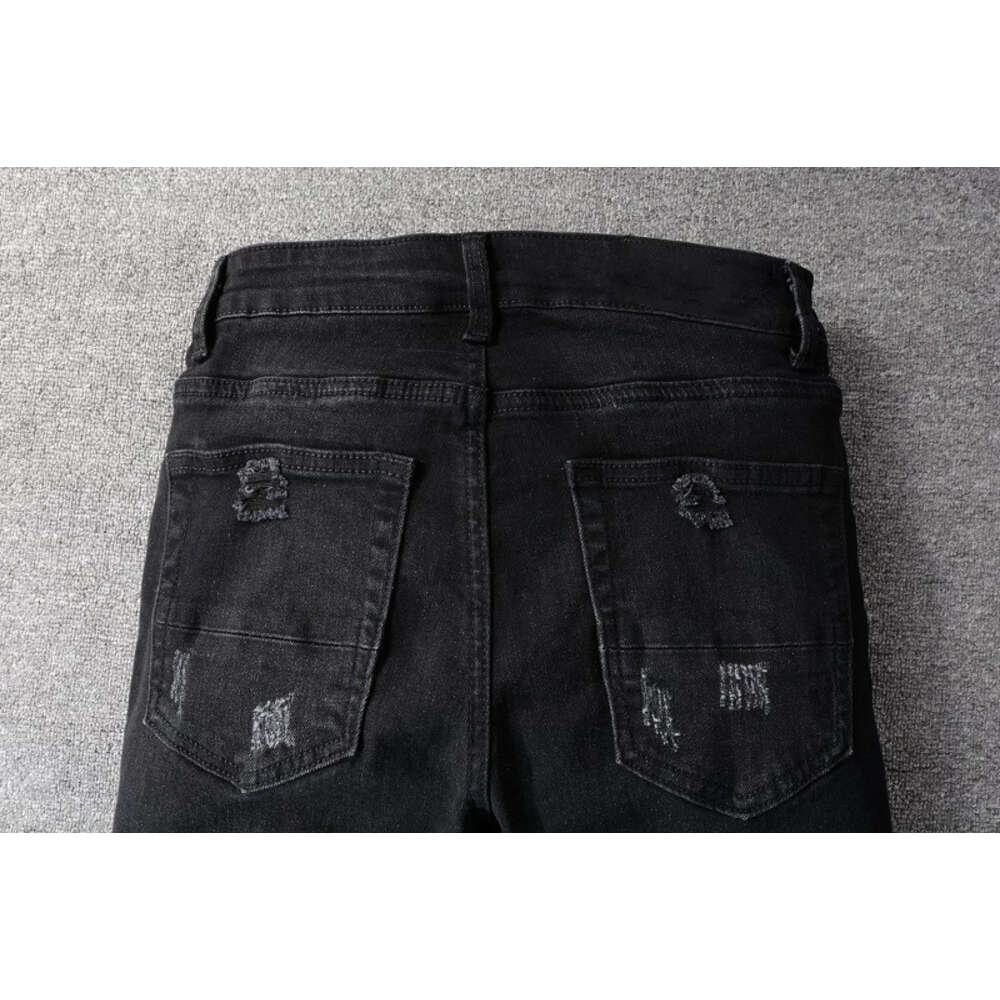 Purple Demin 669 Shorts da uomo Jeans Amiirii High Mens Street Black Fashion Wear Jean 2024 2IQ8