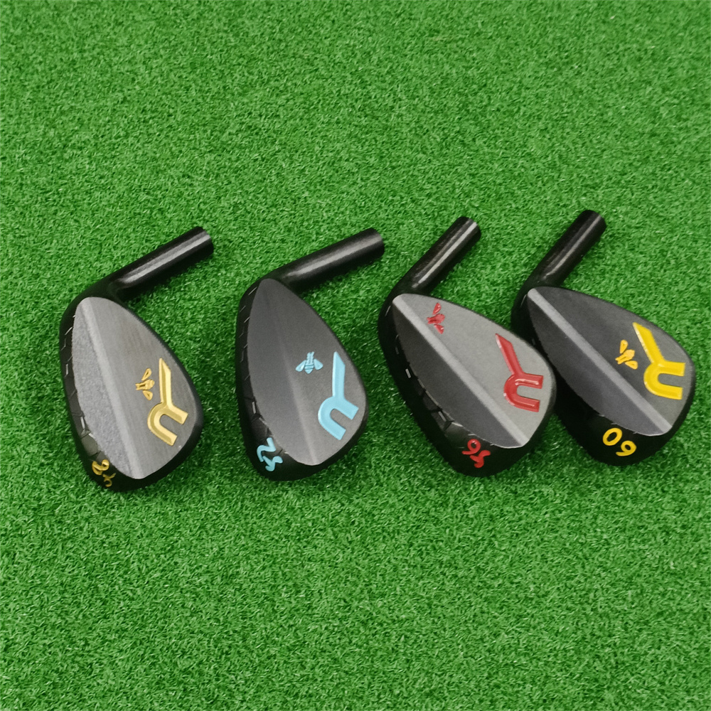 Gloednieuwe Golfclubs Little Bee Golfclubs kleurrijke CCFORGED wiggen Zilver En Zwart 48 52 56 60 Graden alleen hoofd gratis verzending