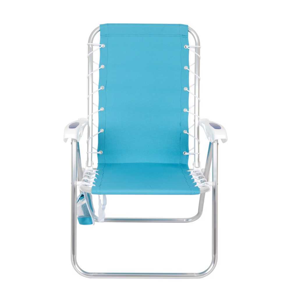 Camp Furniture 2-Pack Mainstays Reclining Bungee Beach Chair Teal Camping Chairs Folding Chair HKD230909