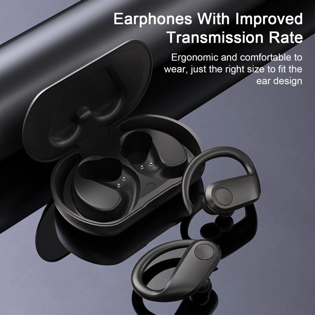 SP33 TWS Kabelloser Ohrbügel-Kopfhörer, Bluetooth 5.2-Ohrhörer, Ohrclip-Design, Touch-Steuerung, HD-Ohrhörer, Sport-Headset