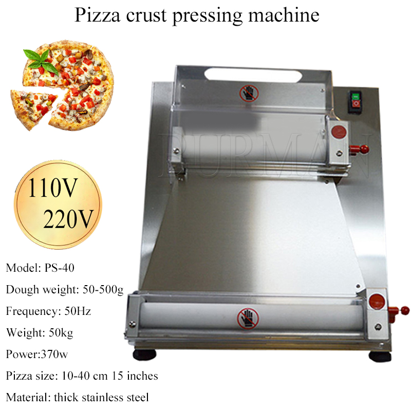 Acero inoxidable semiautomático comercial de la prensa de masa de pizza para hornear