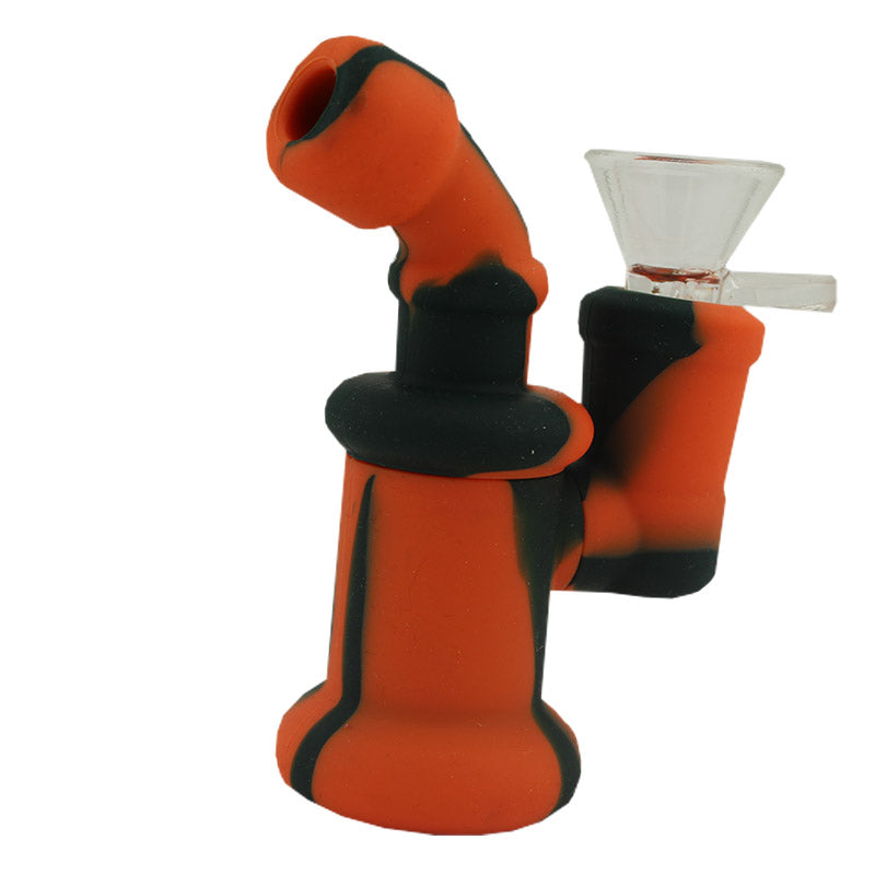 El más nuevo Mini Colorido Fumar Silicona Bong Pipes Kit Portátil Extraíble Viaje Bubbler Hierba Tabaco Mango Filtro Cuchara Tazón Plataformas petroleras Waterpipe Dabber Holder DHL