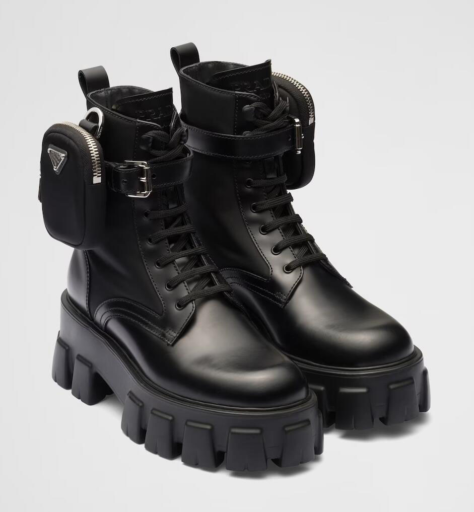 Marque d'hiver monolithe en cuir bottes