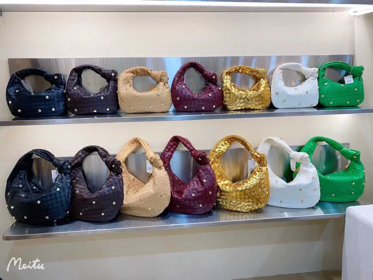 Abv Designer ToteBag Mini Jodei Candy Mini nodo lavorato a maglia gnocchi in corno di bue borsa nuvola borsa rivetto borsa sotto le ascelle borsa femminile