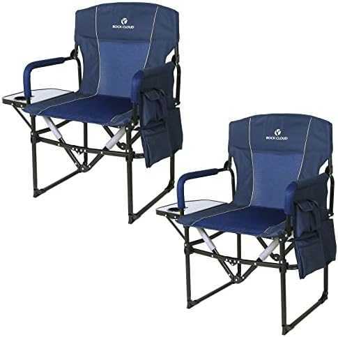 Camp Furniture Pack Folding Camping Chair med förvaringsficka och sidobord kompakt Portabla lägerstolar utomhus för läger gräsmatta vandring fiske hkd230909