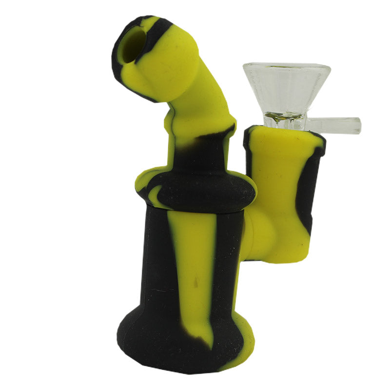 Il più nuovo mini colorato fumo tubi in silicone bong kit portatile rimovibile gorgogliatore da viaggio erba tabacco manico filtro cucchiaio ciotola piattaforme petrolifere tubo dell'acqua supporto dabber dhl