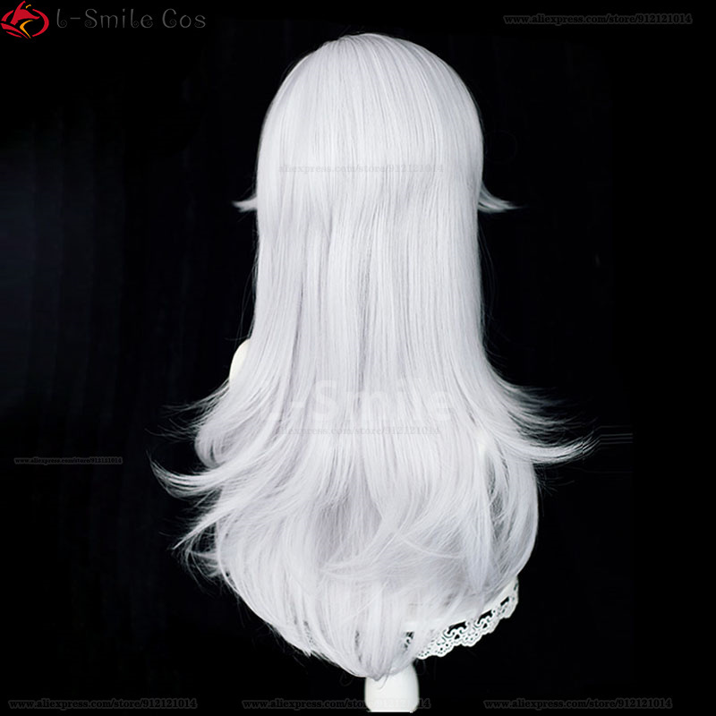 Perruques de cosplay Jeu Genshin Impact Cyno Cosplay Perruque Sumeru Cyno 62 cm de long Argent Blanc Cheveux résistants à la chaleur Halloween Costume Perruques Bonnet de perruque 230908