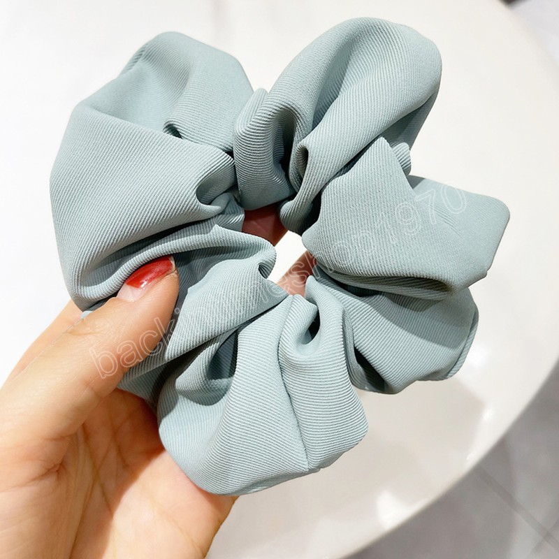 New Korean Cloth FabricScrunchie Elastic Hair Bands Solid Color Fashion Headband Ponytail Holder Hair Ties Hair Accessoires INS