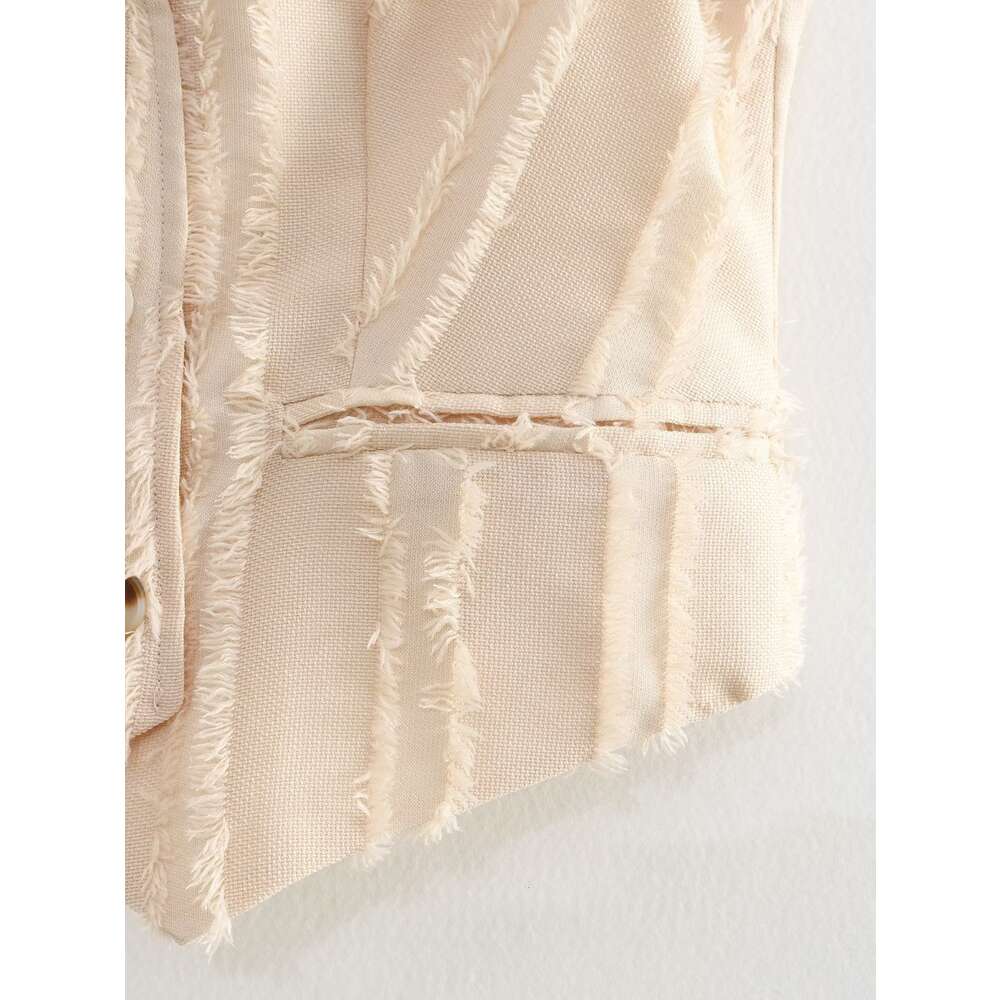 Summer Breeze Womens Apricot Jacquard Vest