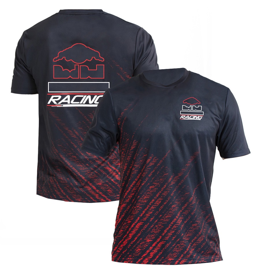 F1チームユニフォーム夏の新しいドライバーレーシングユニフォームメンズショートスリーブスポーツTシャツ