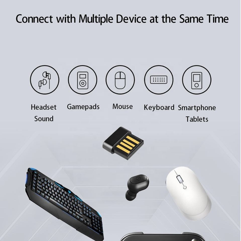 Długi zasięg 2.4G Mini Wireless USB 5.1 Bluetooth USB Adapter na PC