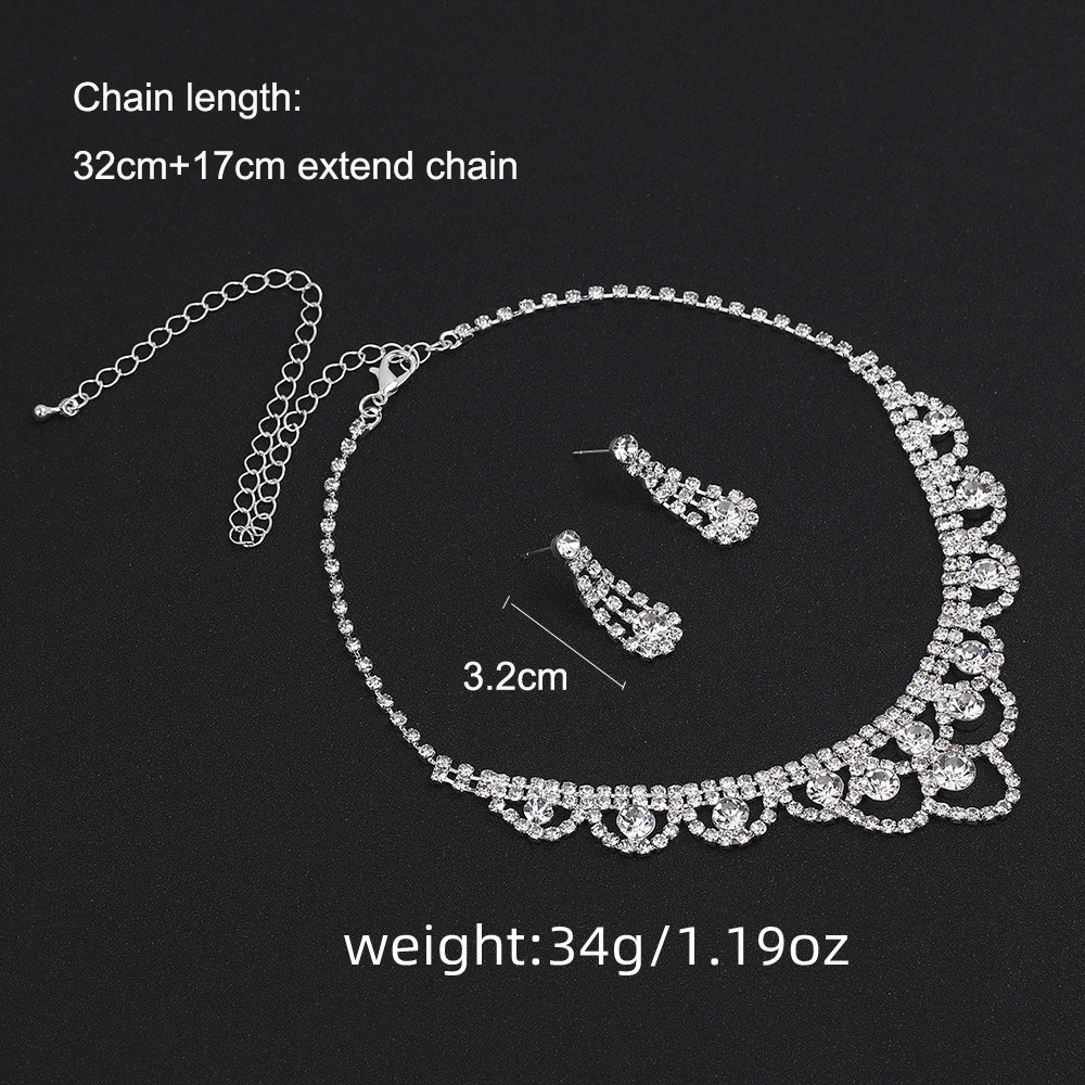 Mode bruidsmeisje bruids sieradensets voor vrouwen Rhinestone Crystal ketting oorbellen sets prom bruiloft sieraden sets