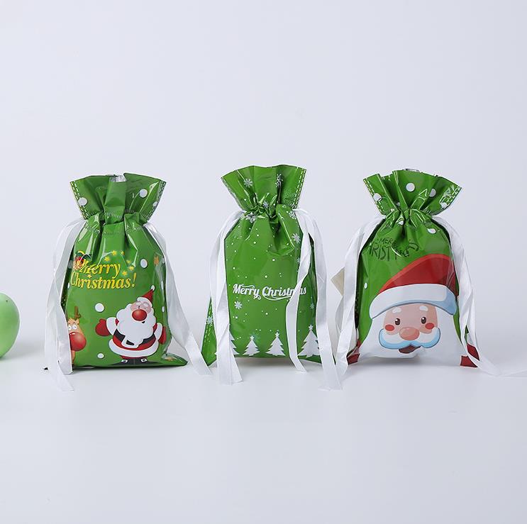 Jul Aluminium Foil Present Wrap DrawString Bags Candy Bag Decor Present Packing Gift Bag Festival Party Supplies Pouch SN6261