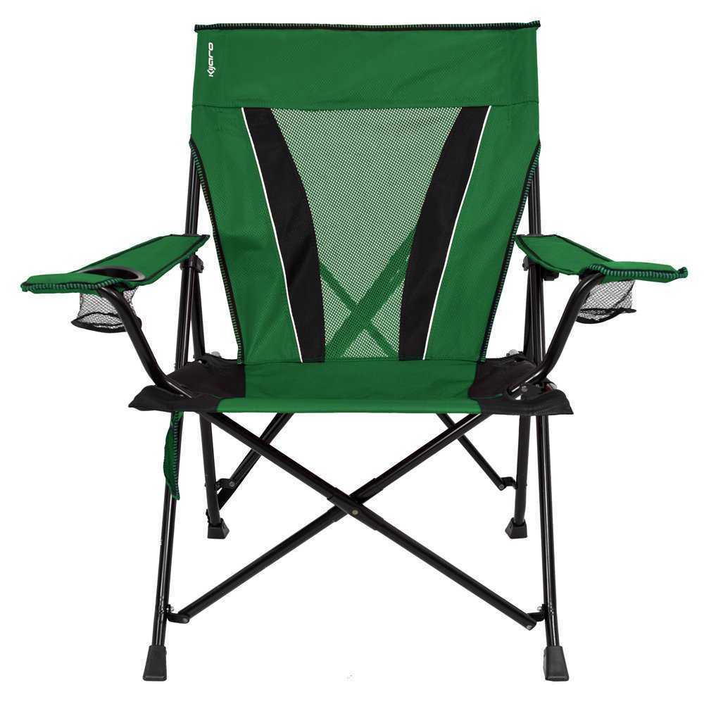 Camp Furniture Jasper Dual XXL Chaise de camping portable robuste pour adulte Vert Taille ouverte 28,3 po L x 39,5 po L x 40 po H HKD230909