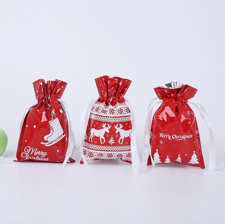 Jul Aluminium Foil Present Wrap DrawString Bags Candy Bag Decor Present Packing Gift Bag Festival Party Supplies Pouch SN6261