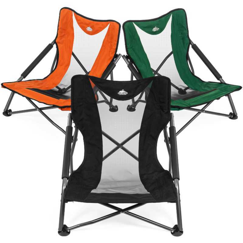 Camp Furniture Cascade Mountain Tech Chaise de camping pliante compacte à profil bas avec étui de transport - Chaise inclinable d'extérieur verte HKD230909