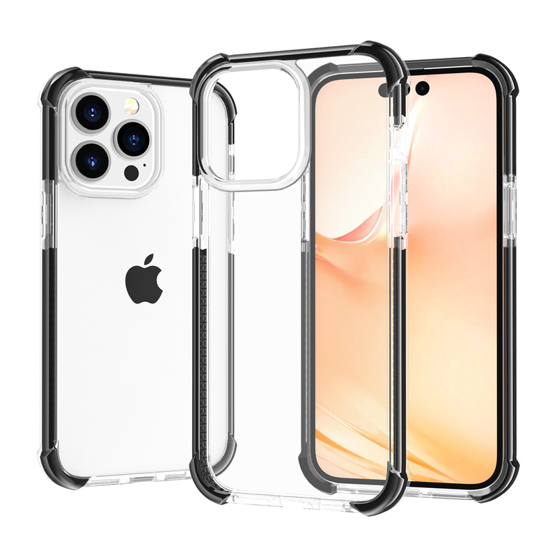 Transparent All-inclusive Four-corner Anti-drop TPU Acrylic Protective Case for iphone 15 14 13 12 11 Pro Max XS XR 8 7 6S Plus