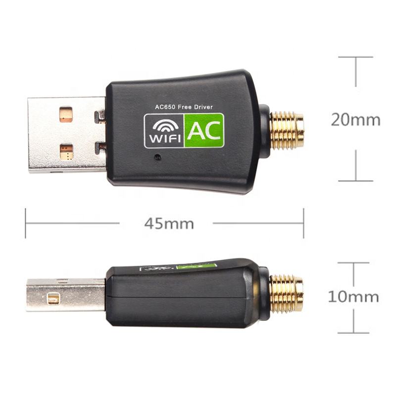 Adattatore Wi-Fi USB 802.11AC Dongle wireless Scheda dongle adattatore WiFi di rete dual band