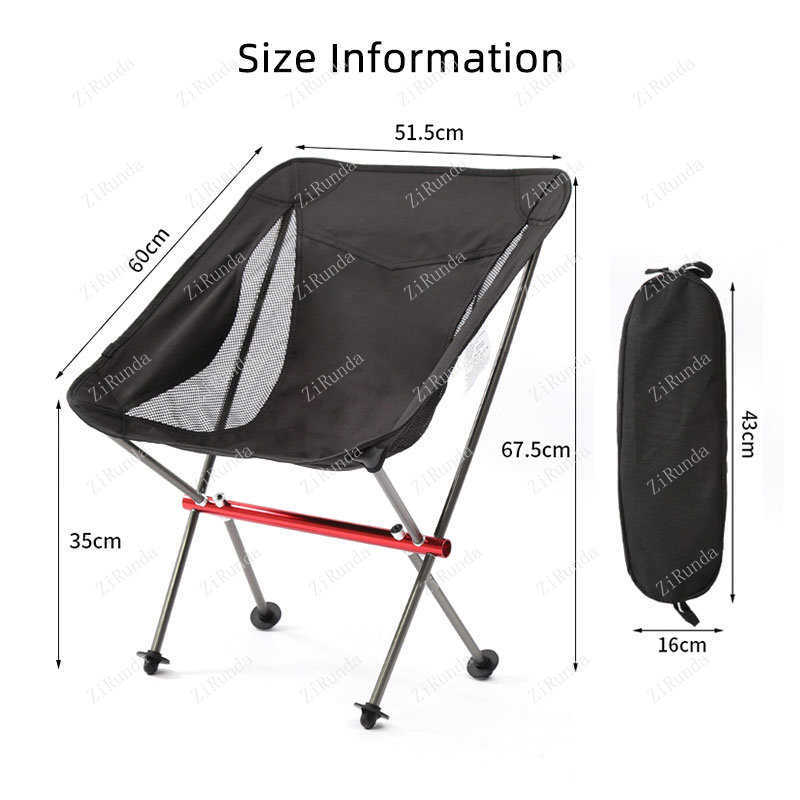 Mobilier de camp Camping chaise pliante ultralégère super dure charge élevée chaise de voyage en plein air portable plage randonnée pique-nique siège outils de pêche chaise HKD230909
