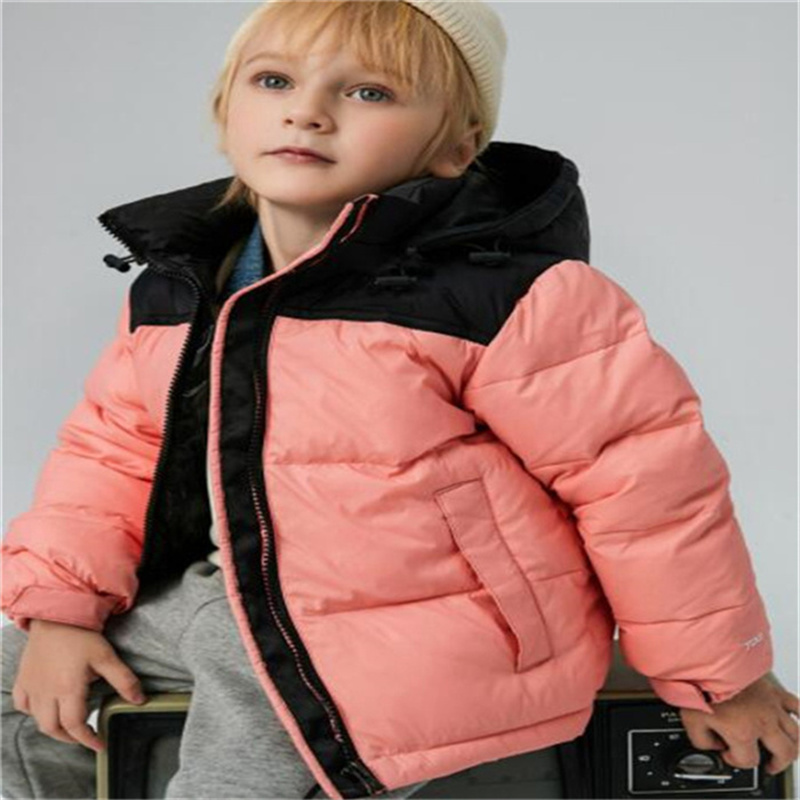 Enfants Down Manteau Veste d'hiver Mode classique Garçon Fille Vêtements de bébé Vestes avec badge épais vêtements d'extérieur chauds Manteaux Parkas Designer Vêtements pour enfants