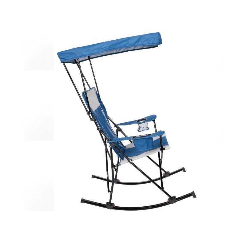 Meubles de camp Ozark Trail Mesh Tension Rocking Camp Chair avec auvent bleu et gris bascules détachables adulte HKD230909