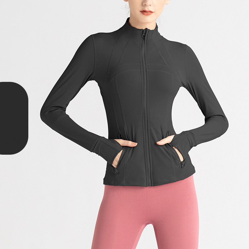 al-03 Fitness Wear Womens Sportswear Yoga Outfits Outer Close-Fitting Jackets Outdoor Apparel Casual Adult Running Gym Exercise Long Sleeve Tops Zipper