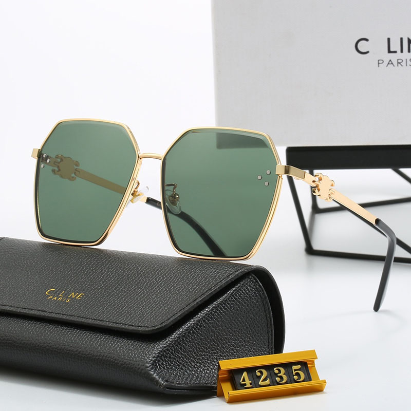 Luxuriöse Designer-Sonnenbrille für Damen, Triomphe, transparente Brille mit dünnem Rahmen, personalisiertes Rahmendesign, Autobrille, Strand-Polarbrille mit Sonnenbrillenetui