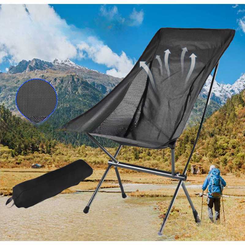 Lägermöbler Portable Folding Camping Chair Tourist Beach Chaise Longue för avkopplande vikbar fritidsresor Möbler Picknick HKD230909