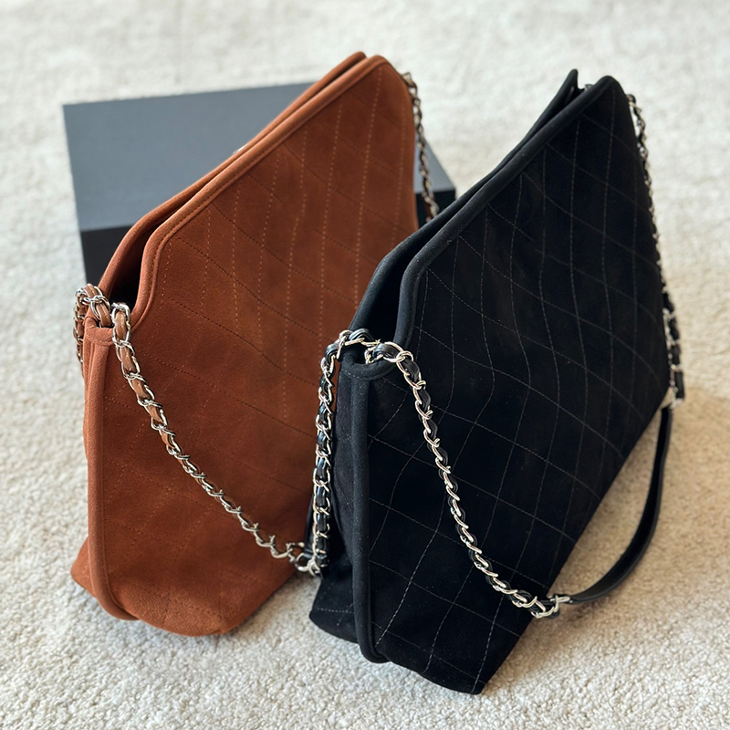 Luxury Designer Crossbody Bag French Brand Classic Diamond Lattice Shoulder Bag Paris berömda dubbelbokstav Kvinnor stor kapacitet Autumn Winter Shopping Väskor 38 cm