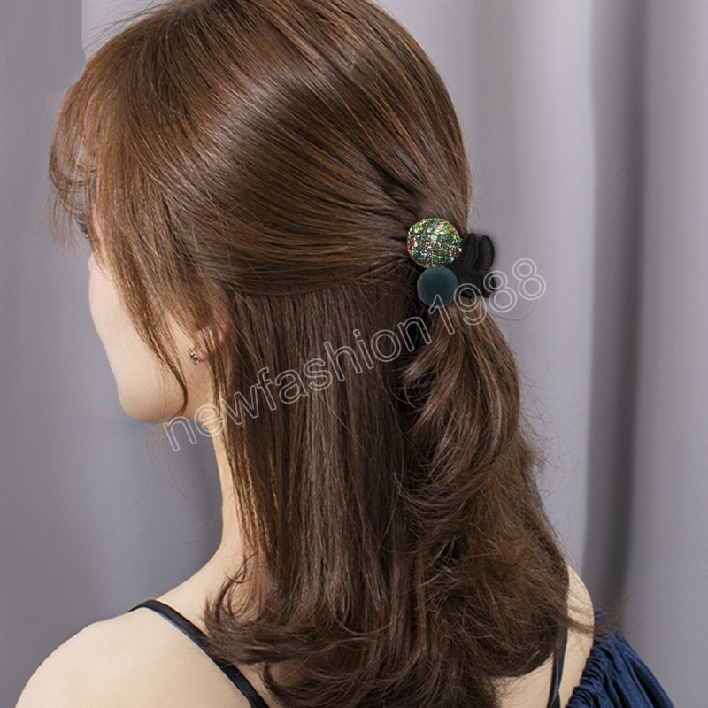 Koreaanse stijl wollen bal kersen kleine haarklauw voor vrouwen meisjes schattige mini krab haarclips vrouwelijke hoofdtooi haaraccessoires