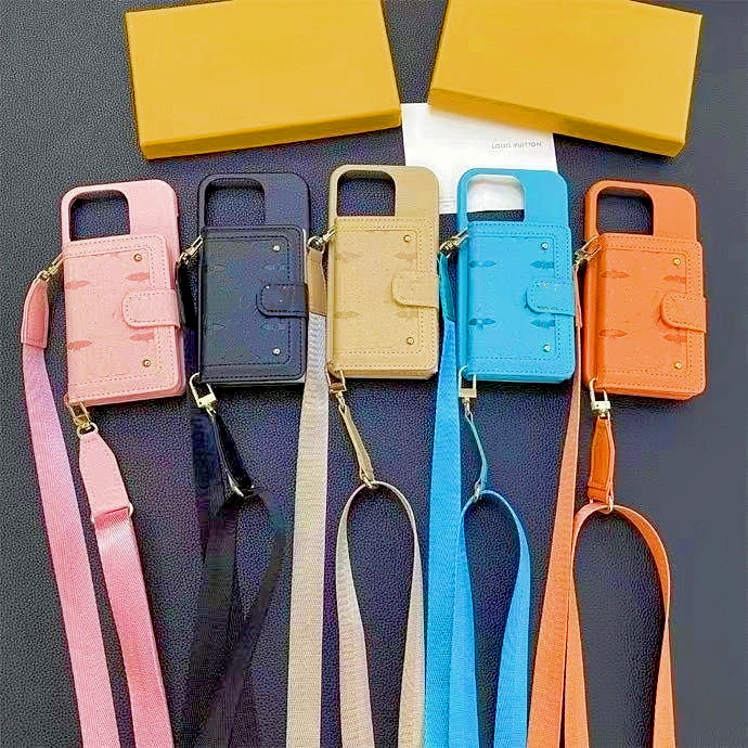 Frauen Umhängetasche Luxus Kartenhalter iPhone Hülle für iPhone 15 Pro Max 14 13 12 11 14Plus X Samsung Galaxy S23 Ultra S22 PLUS S21 Leder Prägung Cover Lanyard