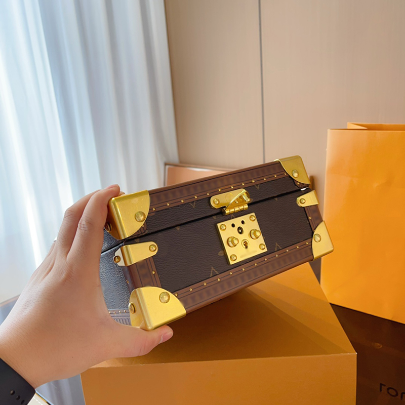 مصمم فاخر لتخزين حقيبة صندوق الجذع الفرنسية العلامة التجارية للرجال مشاهدة حقيبة باريس الكلاسيكية الزهرة القديمة مجوهرات مجوهر