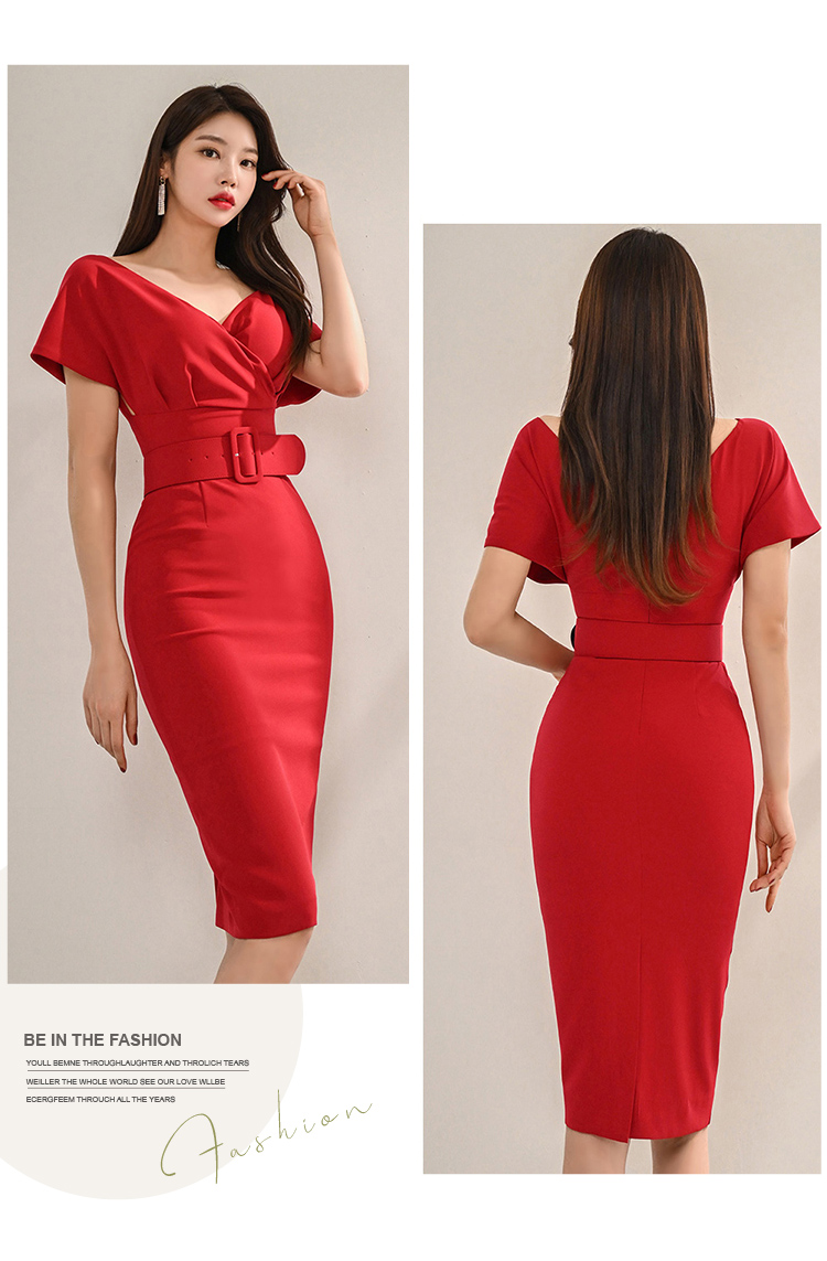 Basic Casual Dresses Summer Spring Summer Office Pencil Dress Women Bottoming Sheath Dresses Fashion Red/Black Slim Bodycon Casual Vestidos 2024