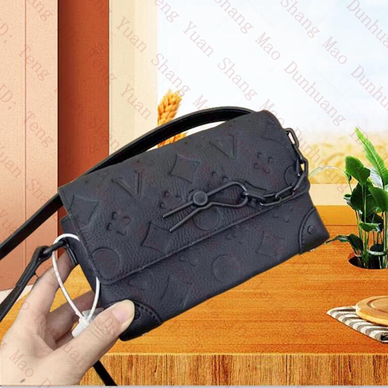 Son vapur çanta tasarımcısı gövde giyilebilir cüzdan mini haberci çapraz çanta monogramları taurillon kabartma deri omuz çanta zinciri pim kapanma cüzdanı m81783