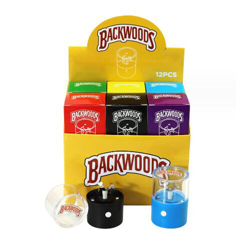 Runty Backwoods Mini Elektrikli Bitki Öğütücü Sigara Aksesuarları USB Şarj Edilebilir 50mm Elektronik Toabcco Smasher Kuru Kırıcı Runtz Ekran Kutusu