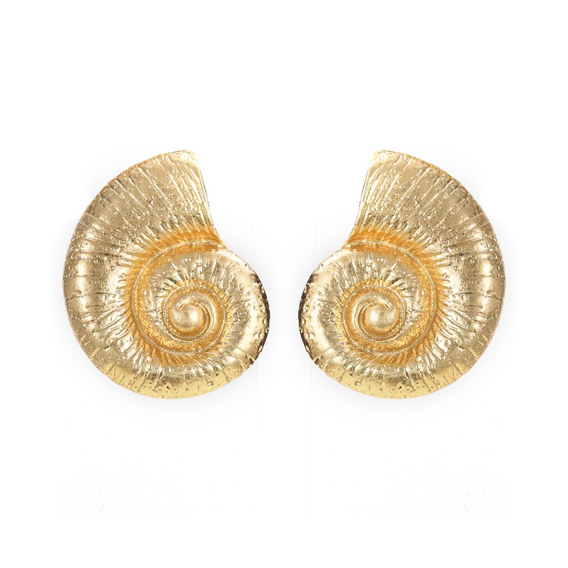 Modische Muschel-Tier-Ohrringe aus Metall für Damen, übertriebene und minimalistische Ohrhänger, Bankett-Schmuckzubehör