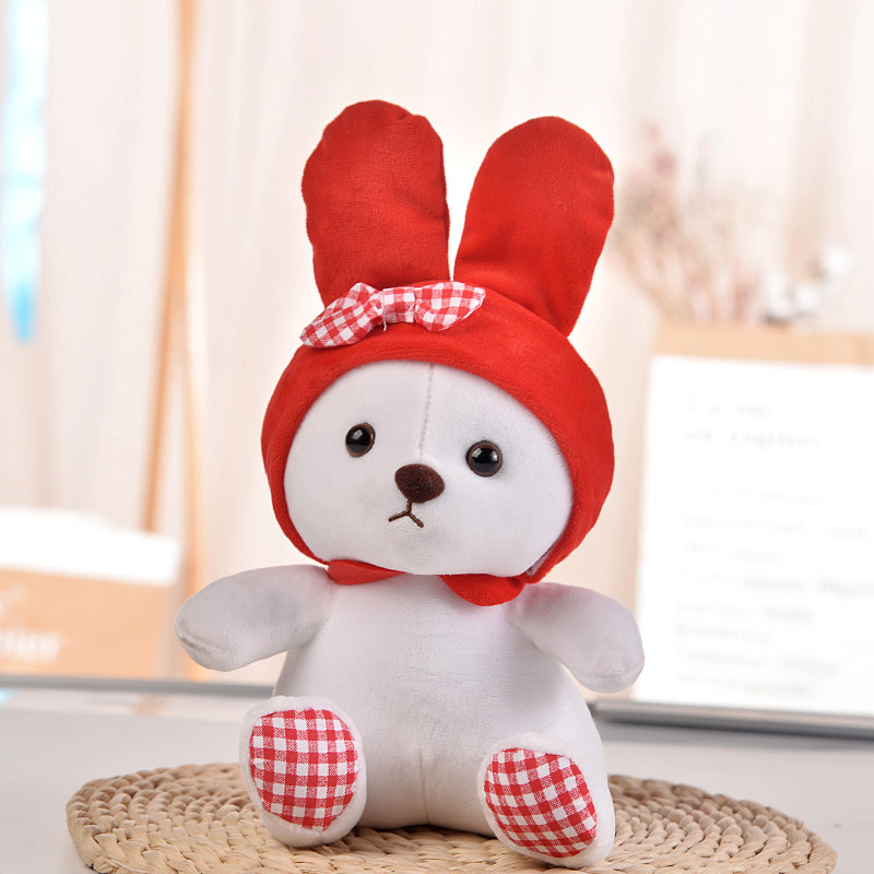 Wholesale cute bunny ears puppy plush toys Children's game Playmate Holiday gift doll machine prizes