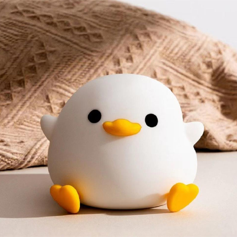 Doudou canard Silicone Induction veilleuse atmosphère lumière chambre lampe de chevet USB charge sommeil Pat lumière