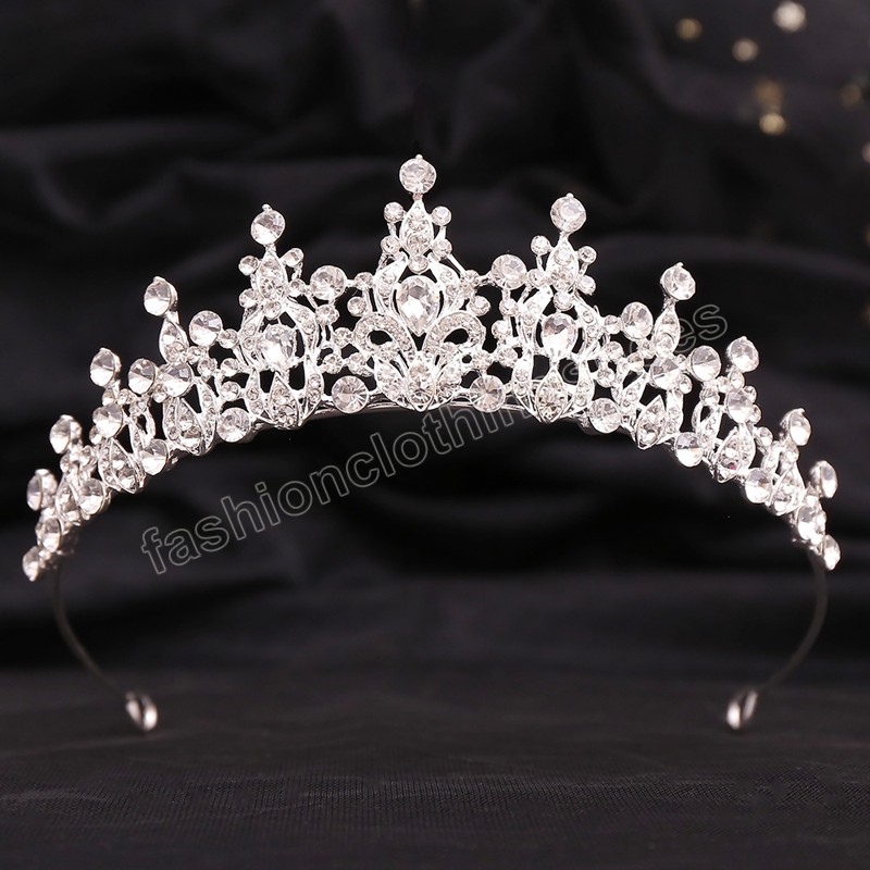 Abito da sposa da sposa Piccola corona di cristallo le donne Ragazze Semplici diademi coreani Corona capelli Accessori gioielli