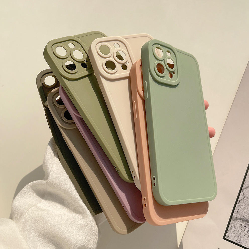 Candy Color Silicone Matte Phone Case Accessories Soft TPU Cover for iPhone 14 Plus 11 12 13 Pro Max XR XS Max 8 7 Pluspopular