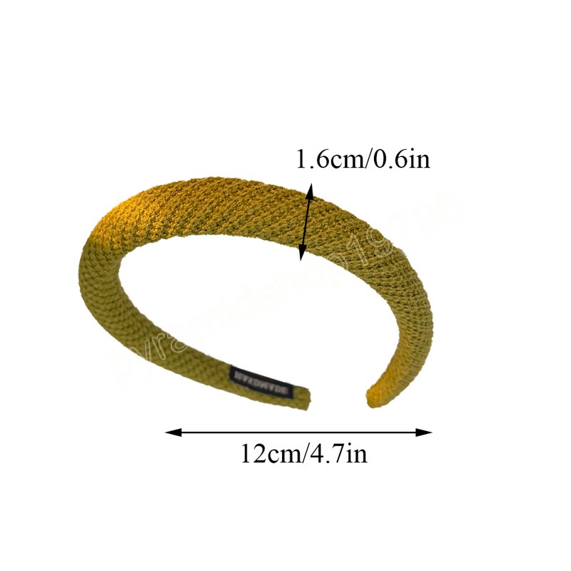 New Fashion Wool Sponge Knitting Headband Hair Band Weaving Solid Color Autumn Winter Elegant Hair Hoop Women Hair Accessories