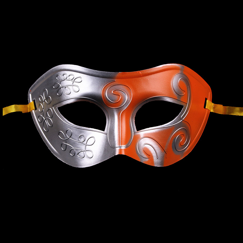 Maschera a mezzo volto uomo Maschera da gladiatore romano Maschera veneziana di Mardi Gras in maschera feste in costume di Halloween