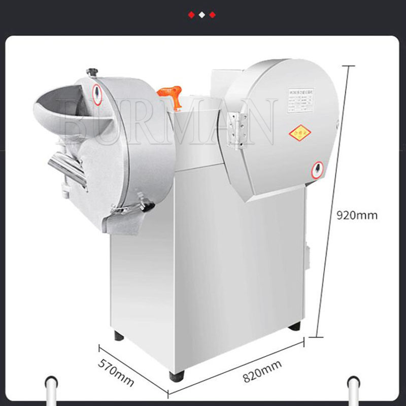 Máquina cortadora de vegetais de cabeça dupla multifuncional automática frutas vegetais batata rabanete fatias