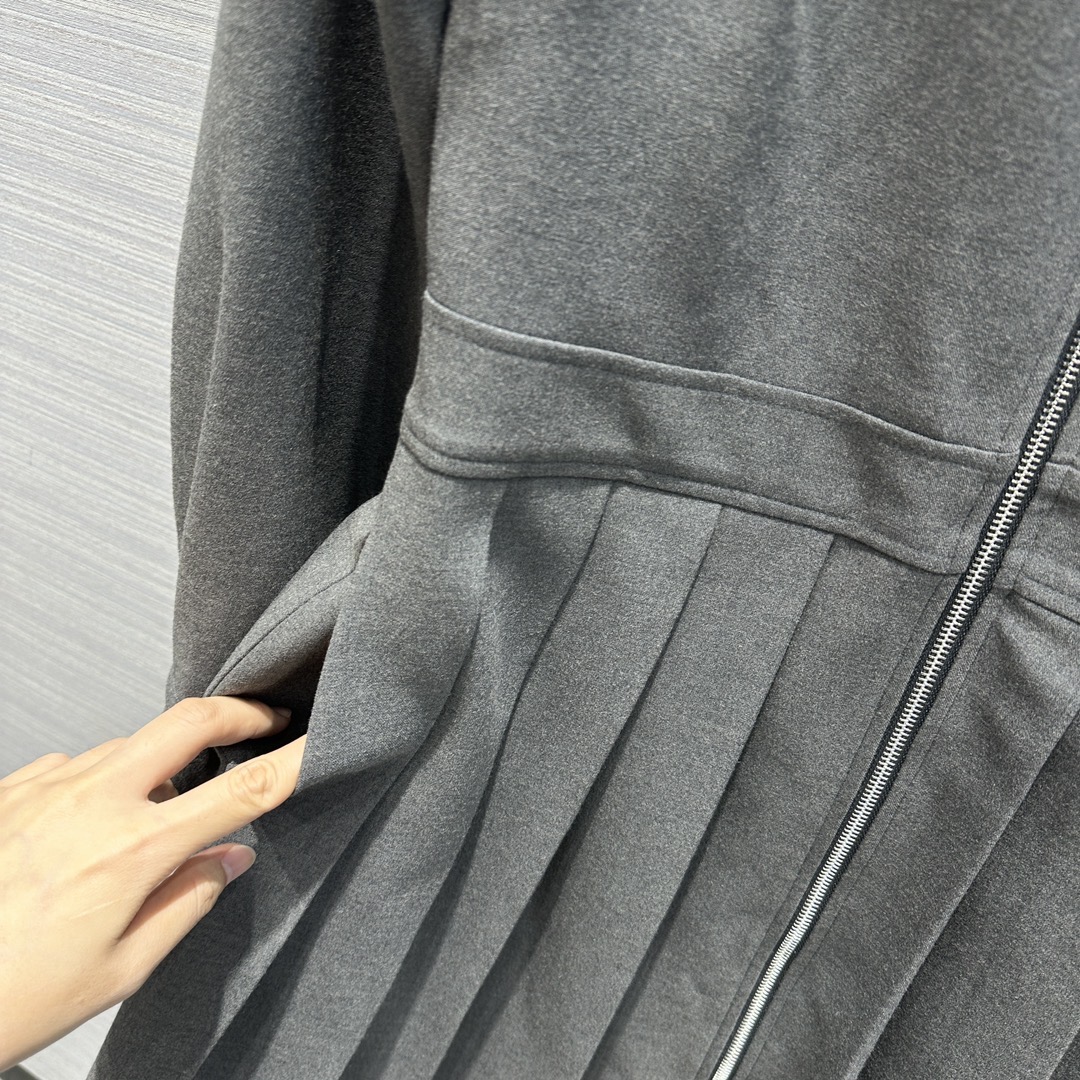 Milan Runway Dress 2023 New Autumn Lapel Neck Long Sleeve Fashion Designer Dresses Brand Samma Style Dress 6vtn