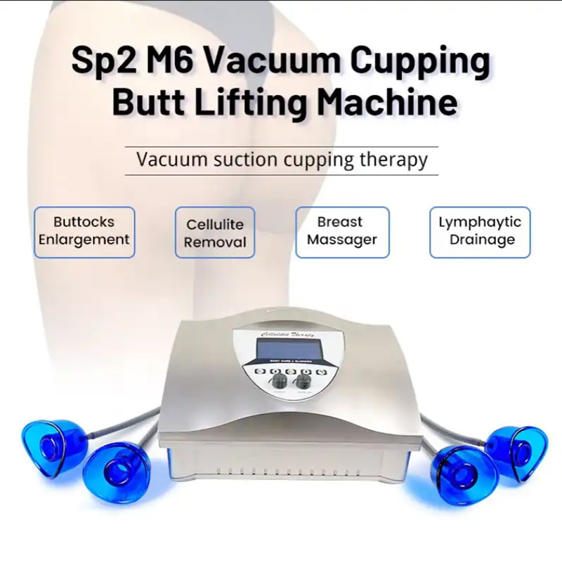 Multifunktion Vakuumterapi Kuppningsmaskin Sug Lymfatisk dränering Kropp Slimming Fat Borttagning Butt Lyftmassage